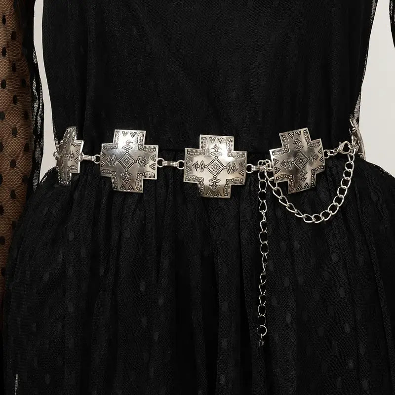 Silver Cross Concho Belt
