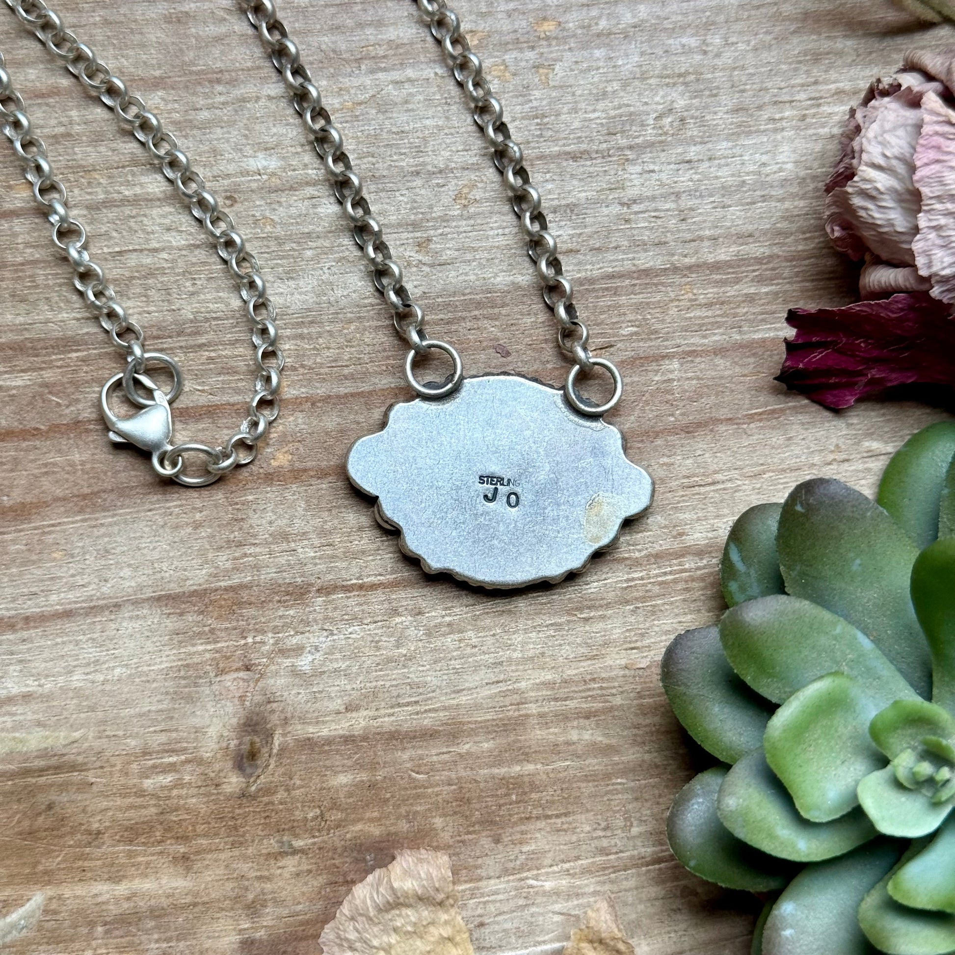94 - Sterling Silver Mercury Dime Fixed Chain Necklace by Jason Ogg