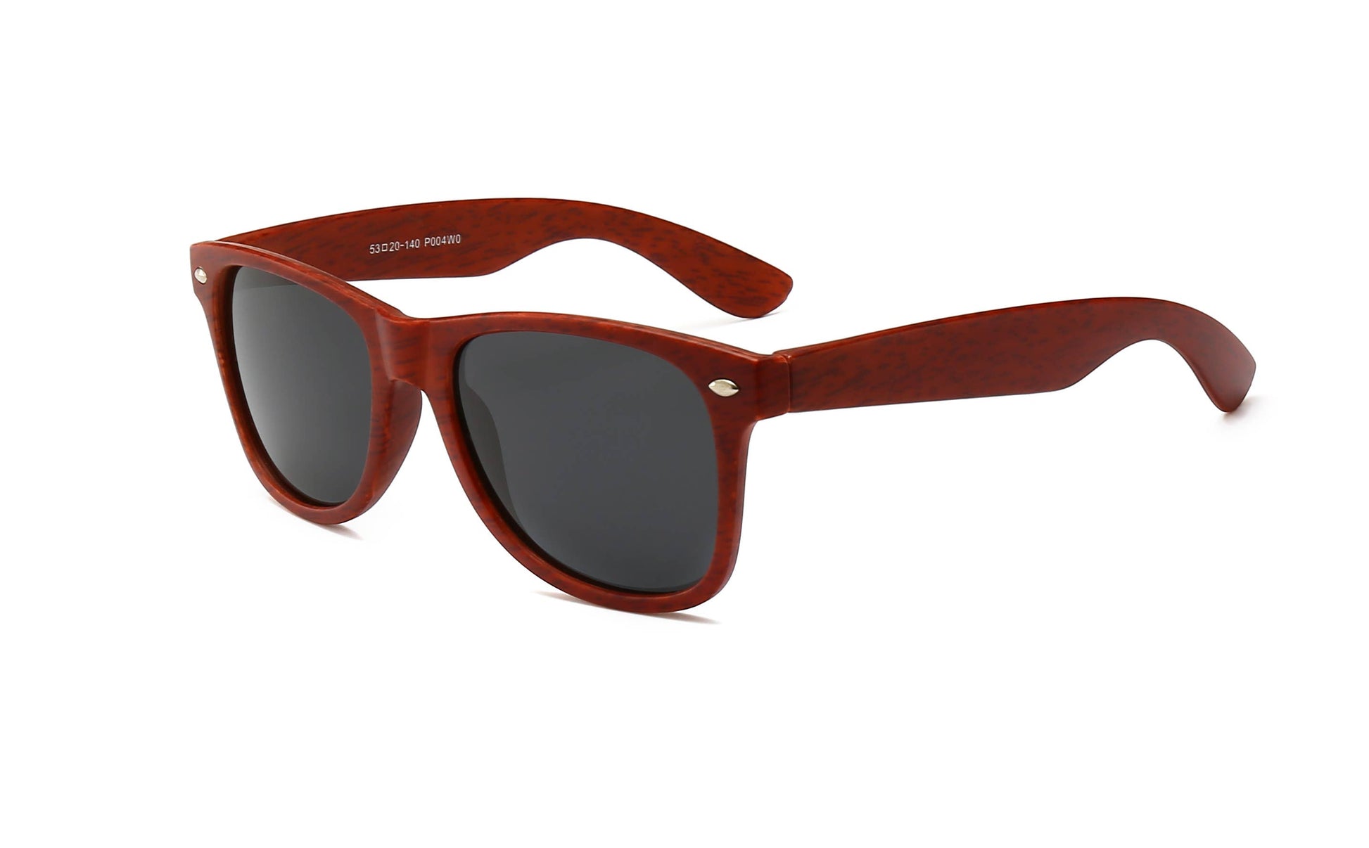 Polarized Wood Prints Square Sunglasses