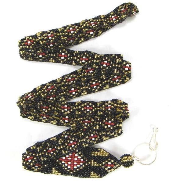 Black/Gold/Red Cross Lanyard Id Holder