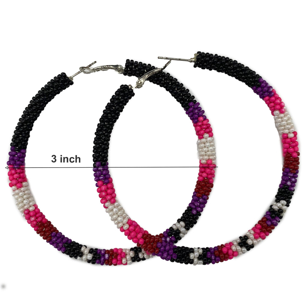 Pink Fire 3" Hoops