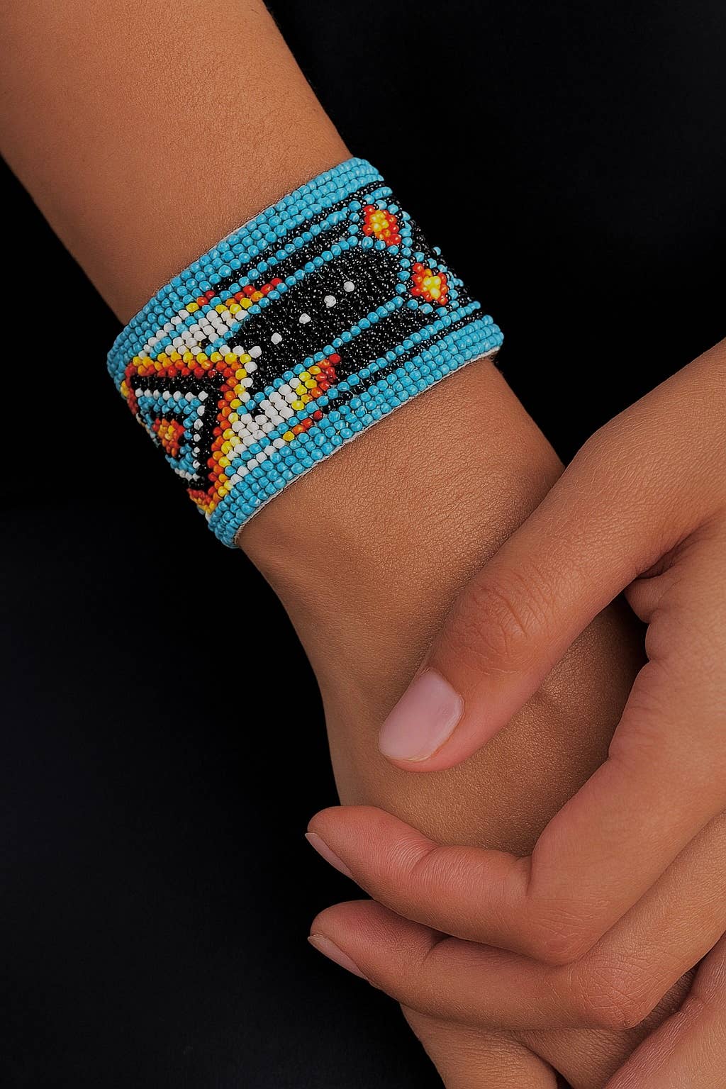 Cyan Blue Diamond Cuff