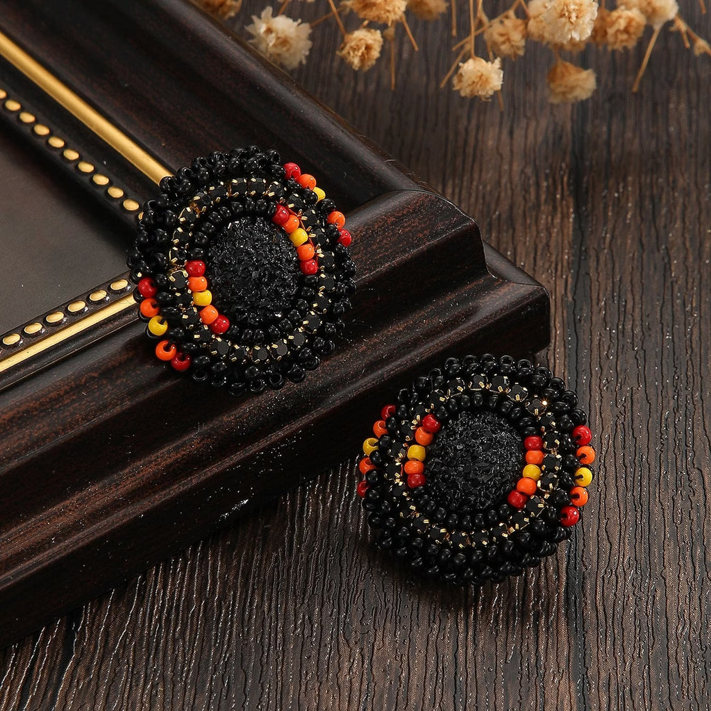 Flashy Beaded Studs