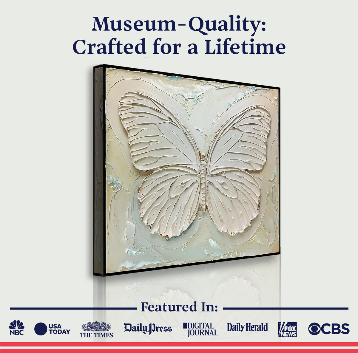 White Butterfly Wall Art