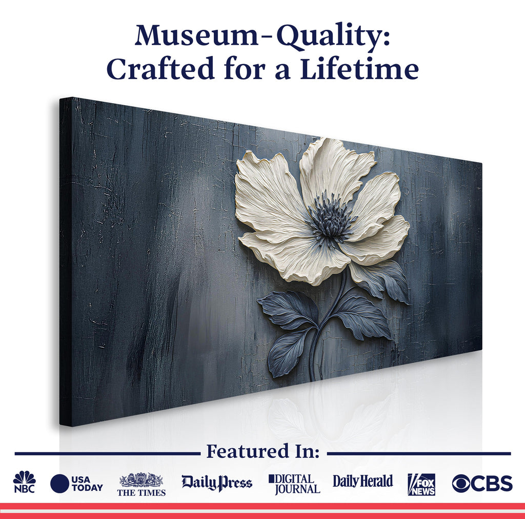 Floral Clay Relief Wall Art