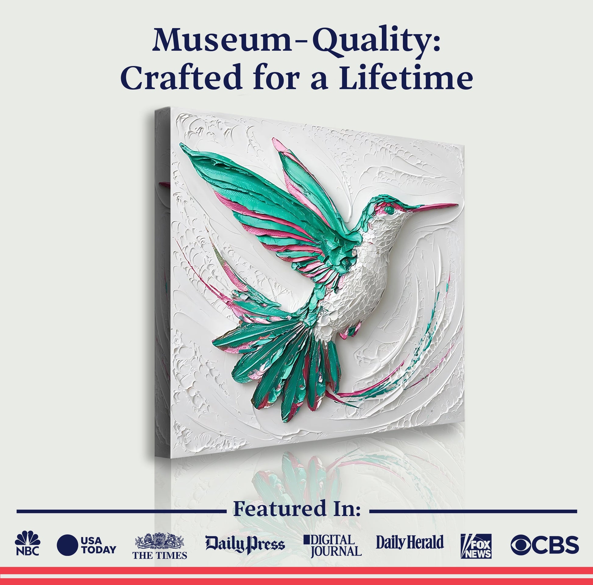 3D Hummingbird Wall Art