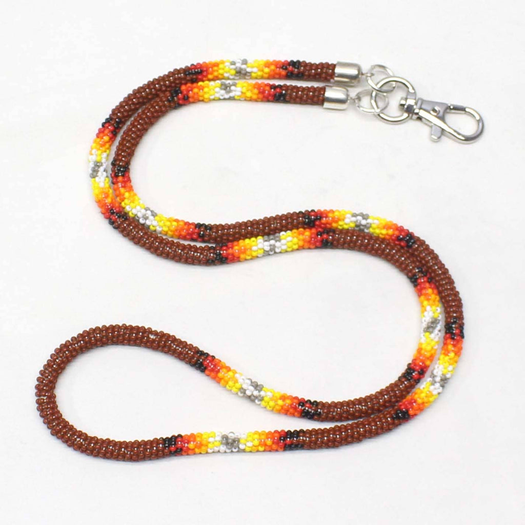 Brown rope lanyard