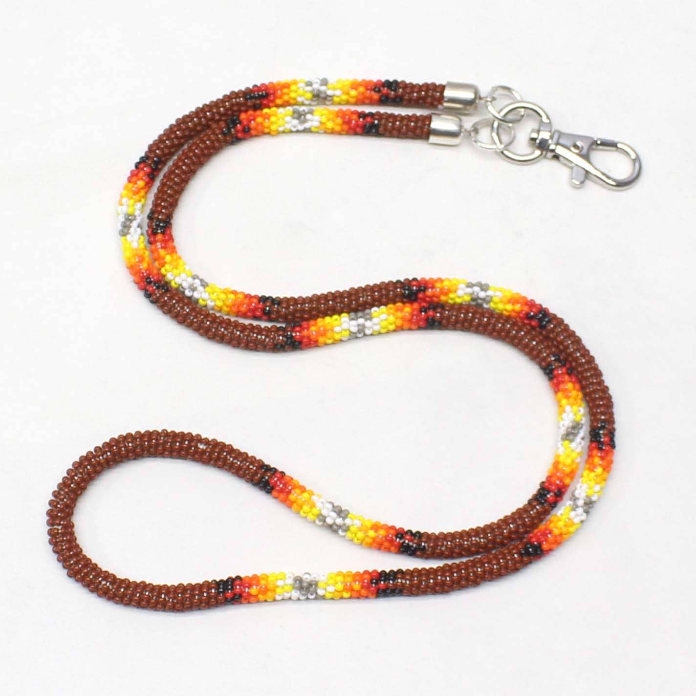Brown rope lanyard