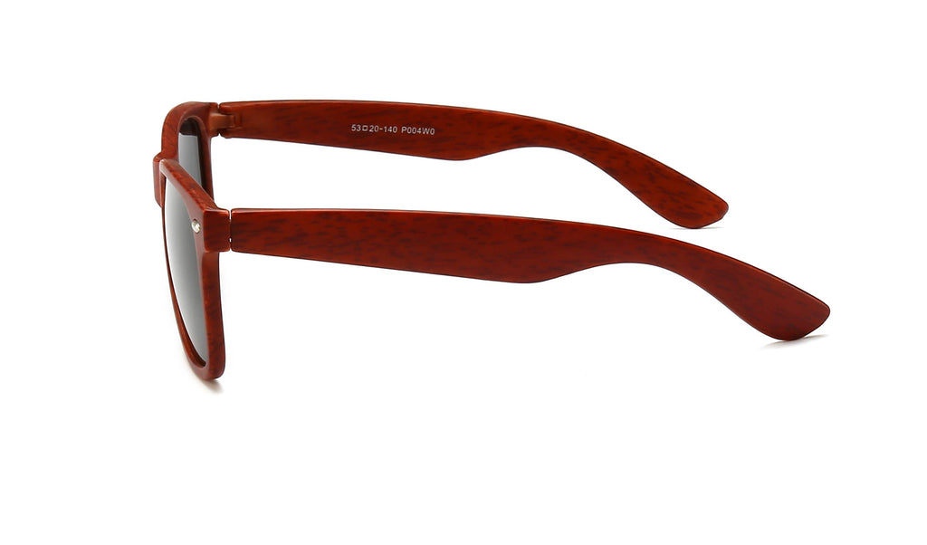 Polarized Wood Prints Square Sunglasses