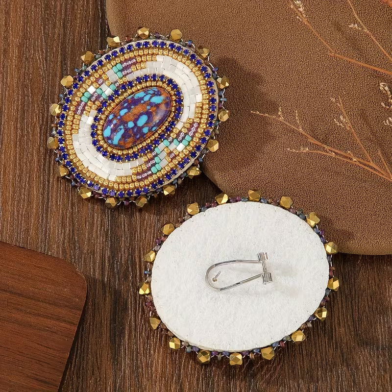 Beaded Shell Studs