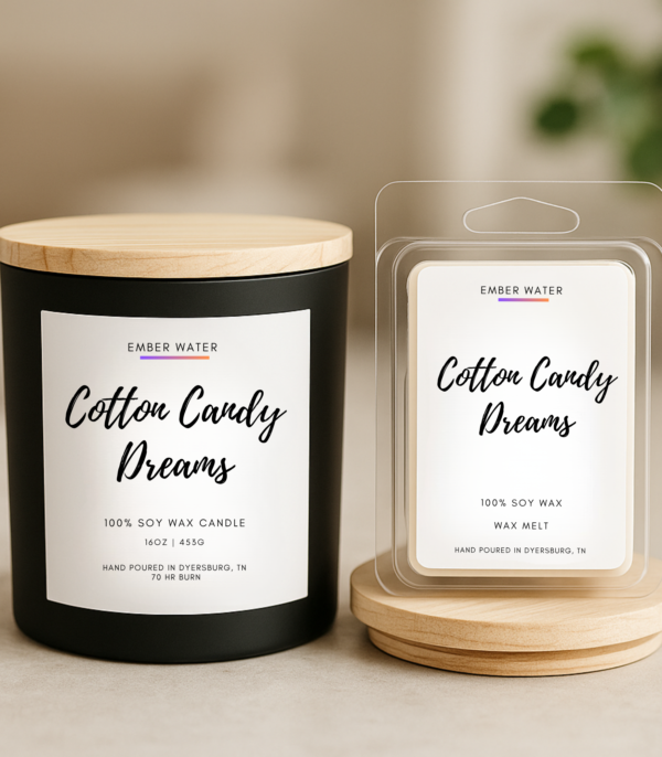 Cotton Candy Dreams 16 oz 100% Soy Candle