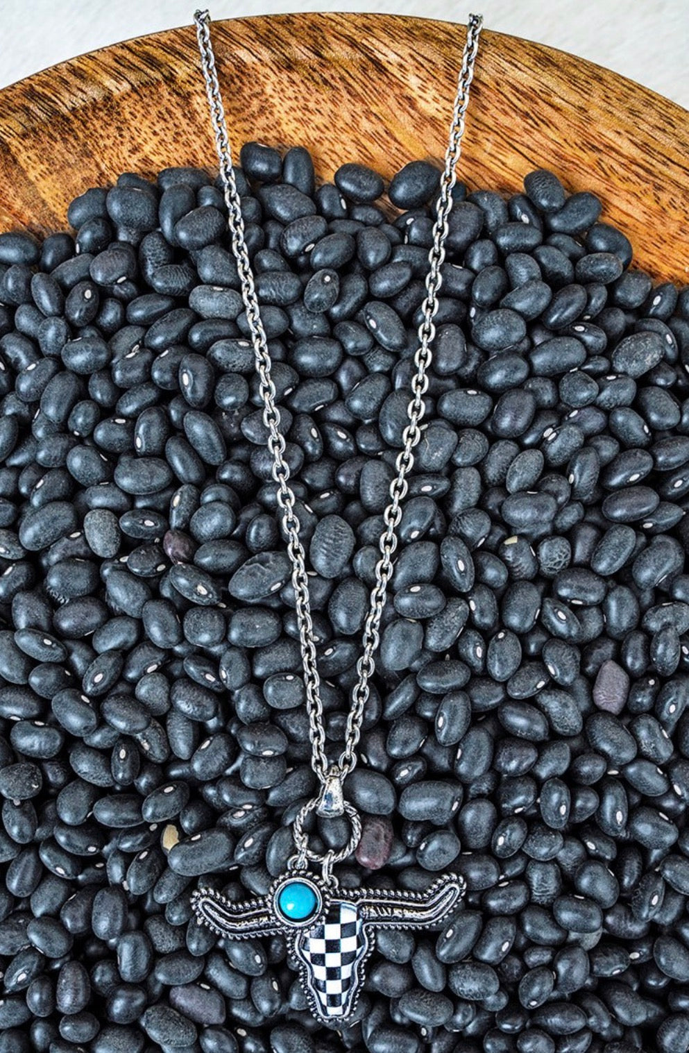 WILD CHECK STEER SILVERTONE SILVERTONE NECKLACE