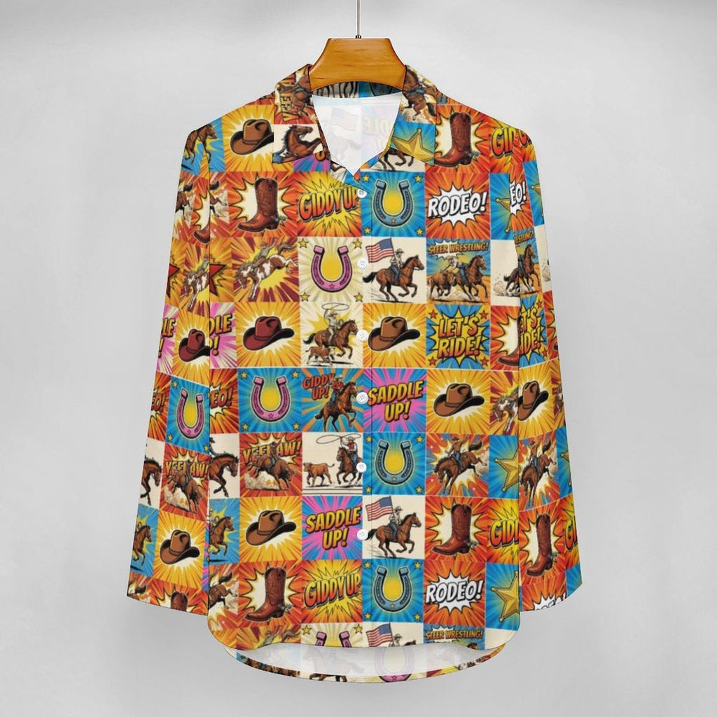 Baha Ranch The Comic Corral Western Rodeo Blouse