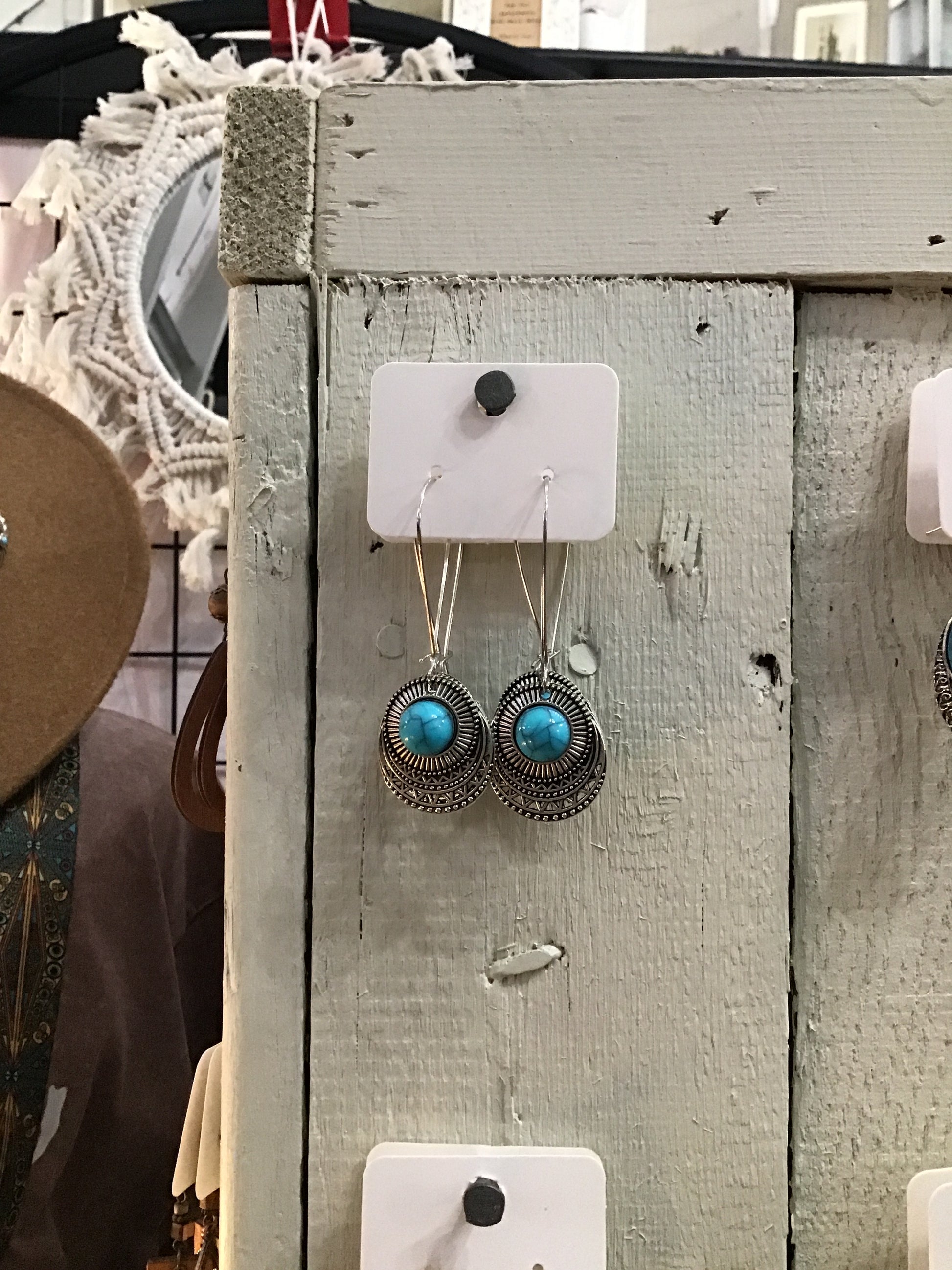 Turquoise silver earrings