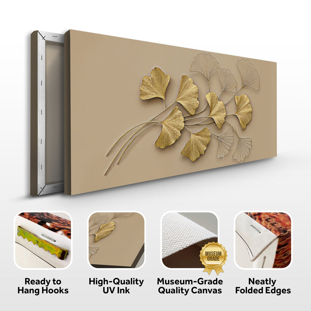 Golden Botanical Wall Art
