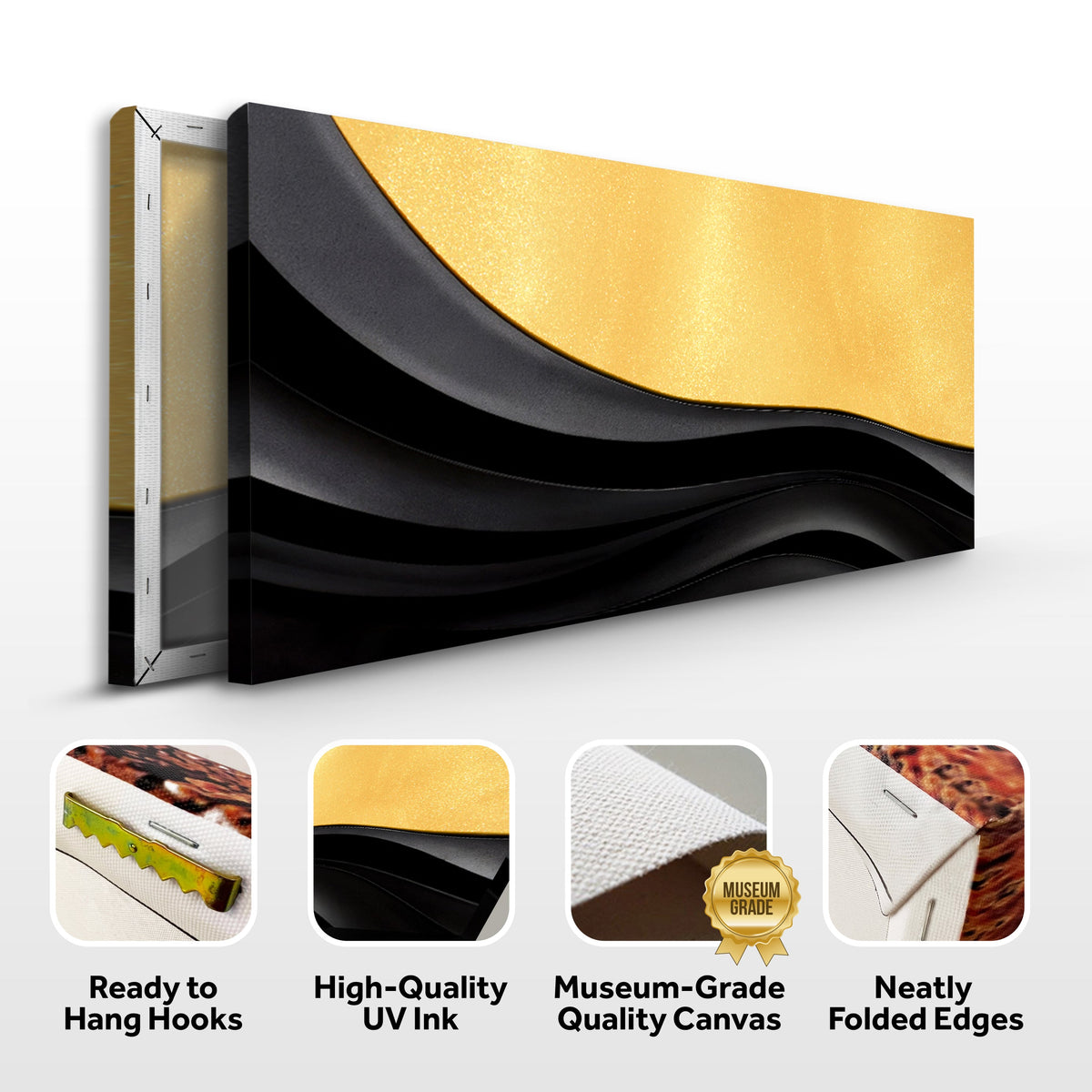 Black And Gold Minimalist Abstract VIII