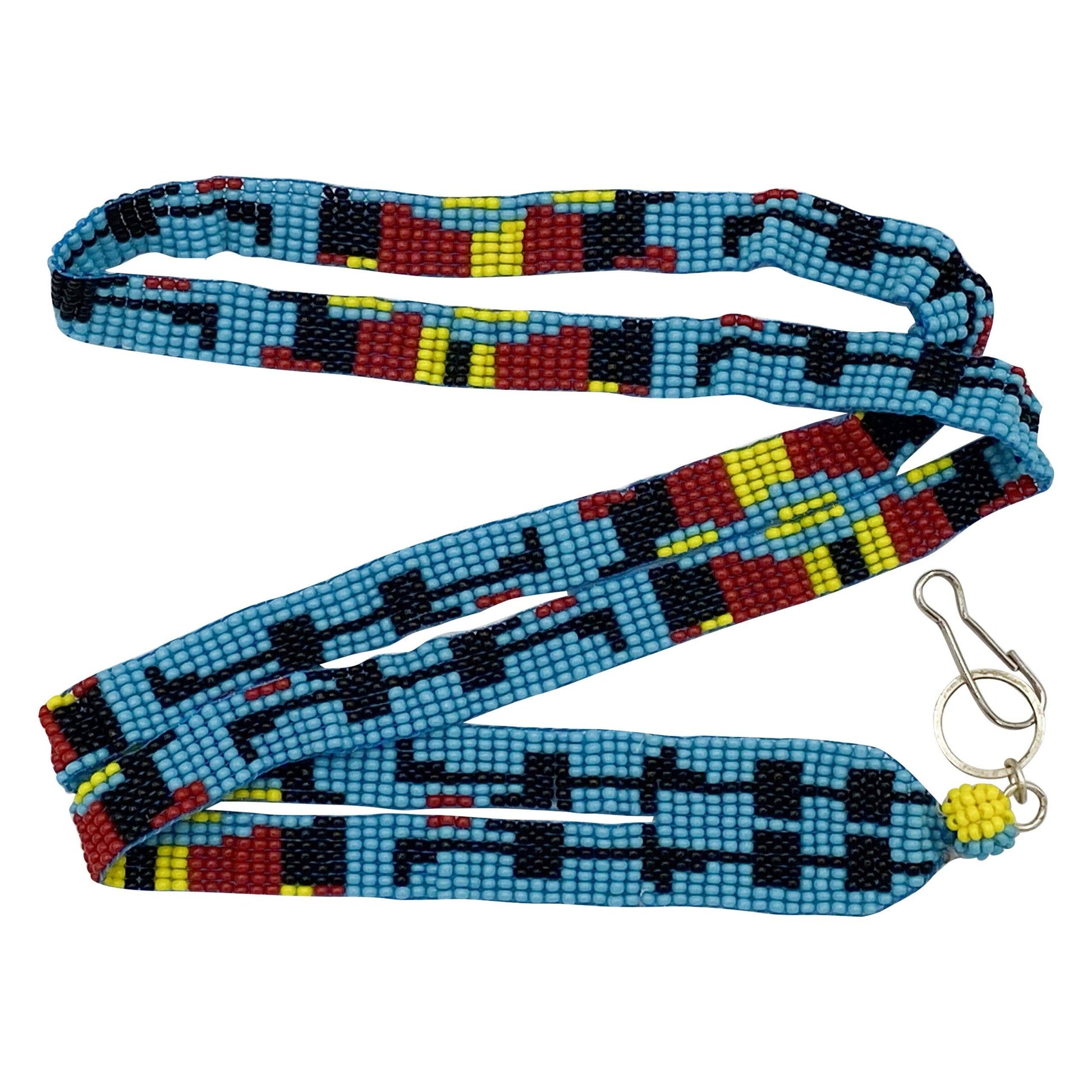 Turq/Red/Black/Yellow Id Holder Lanyard