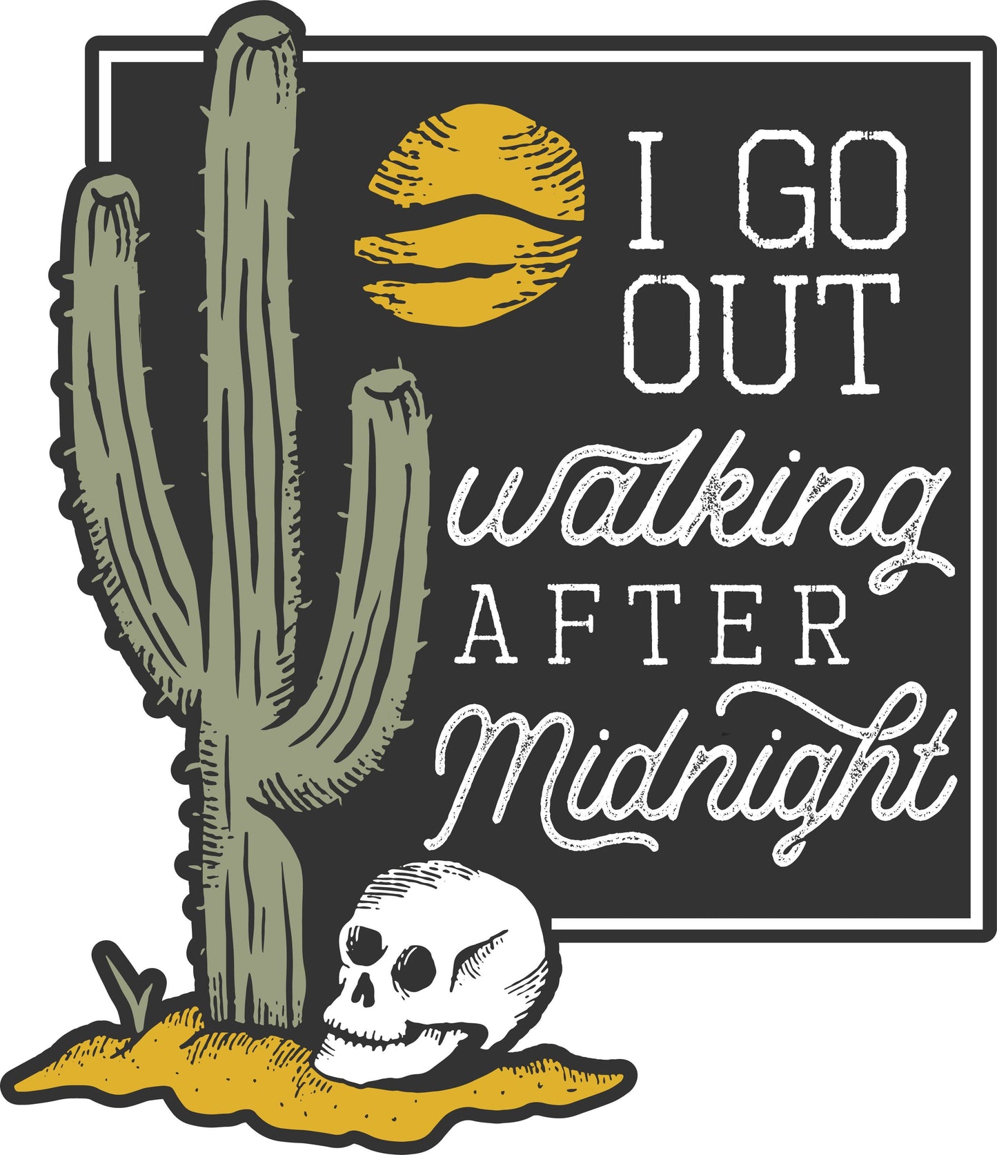 Walking After Midnight Sticker