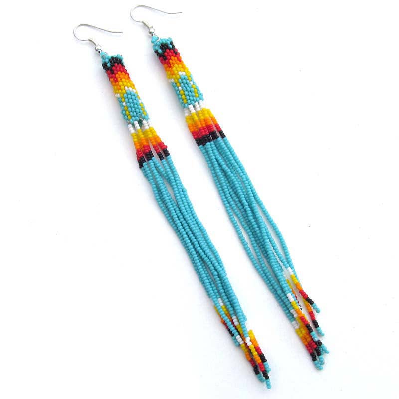 Turq Tassel Earrings
