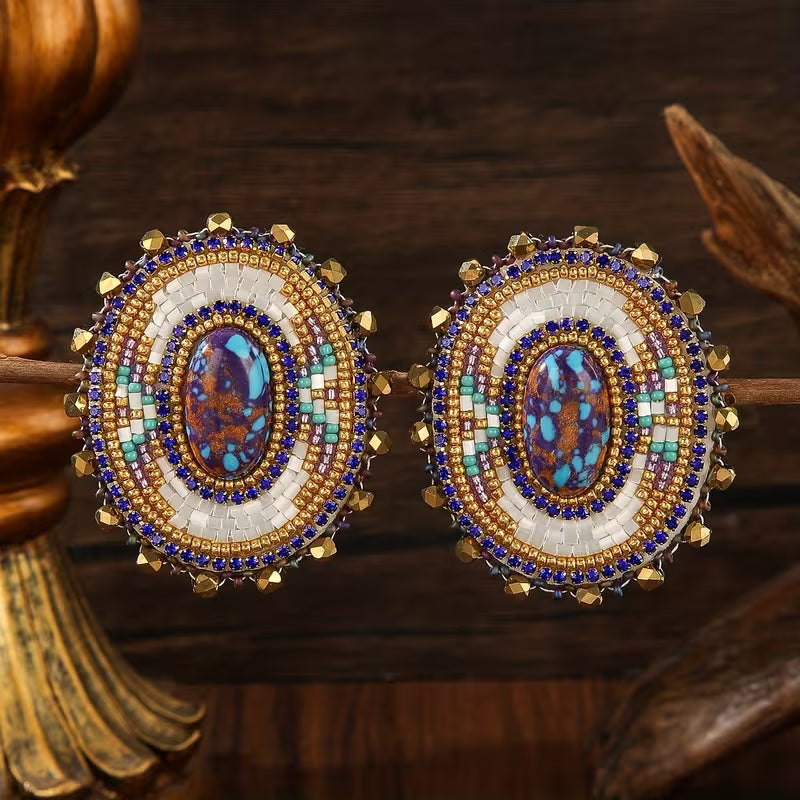 Beaded Shell Studs