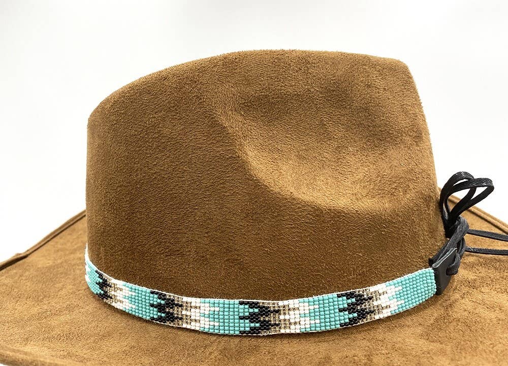 Chevron Turq Hatband