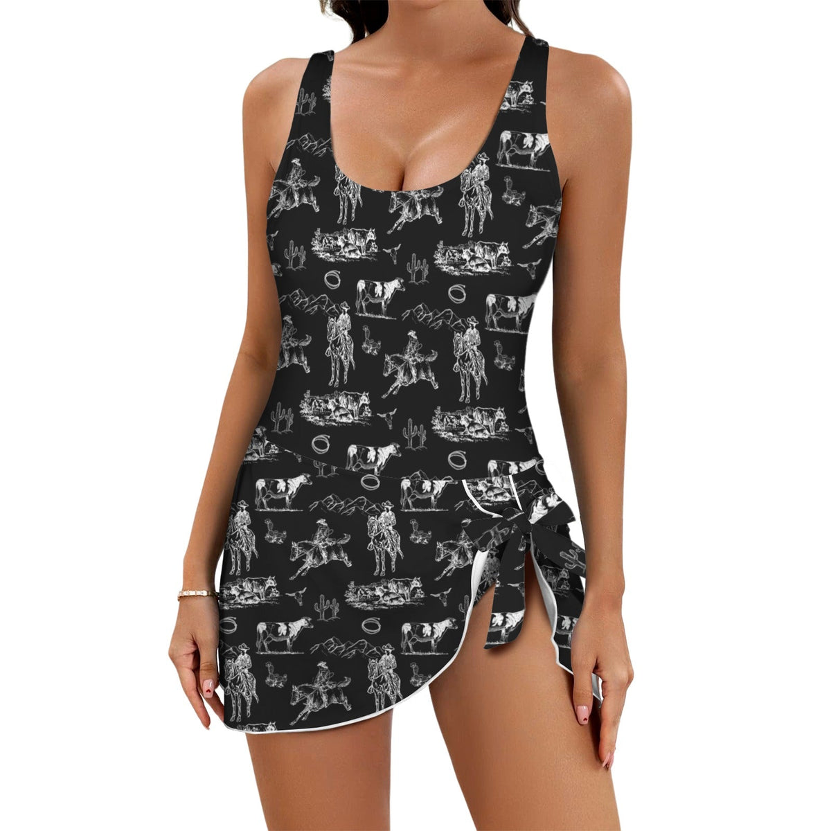 Baha Ranch Ranch Life Skirted Swimsuit