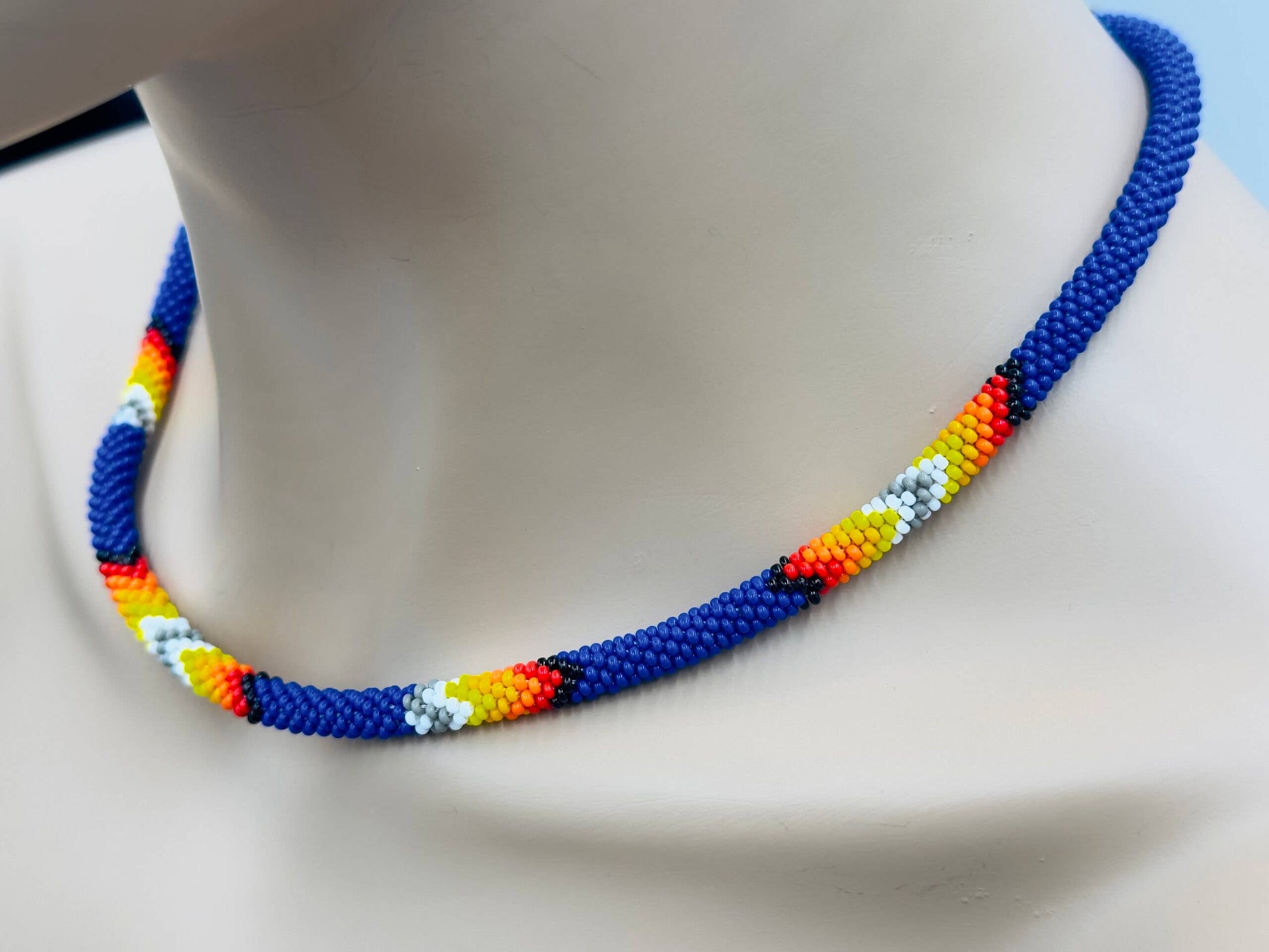 Deep Blue Rope necklace