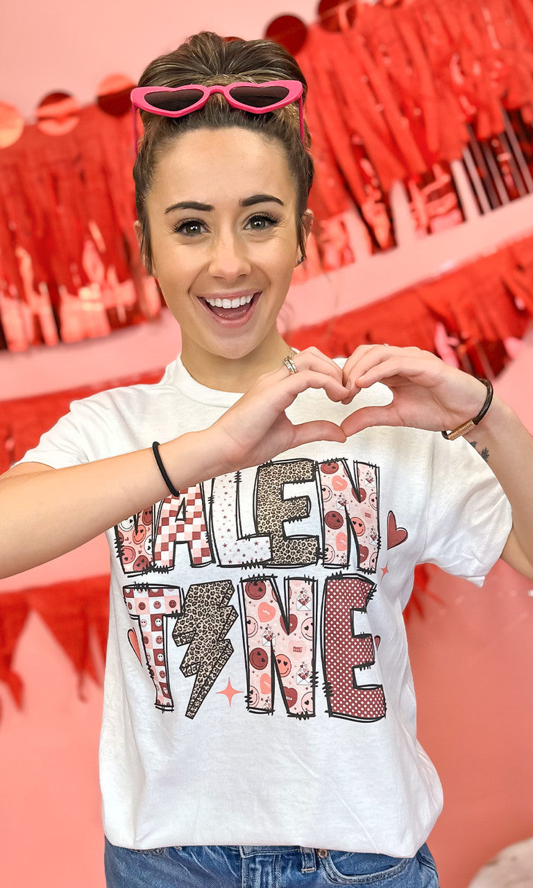 Multi Valentine Letters Graphic T-Shirt