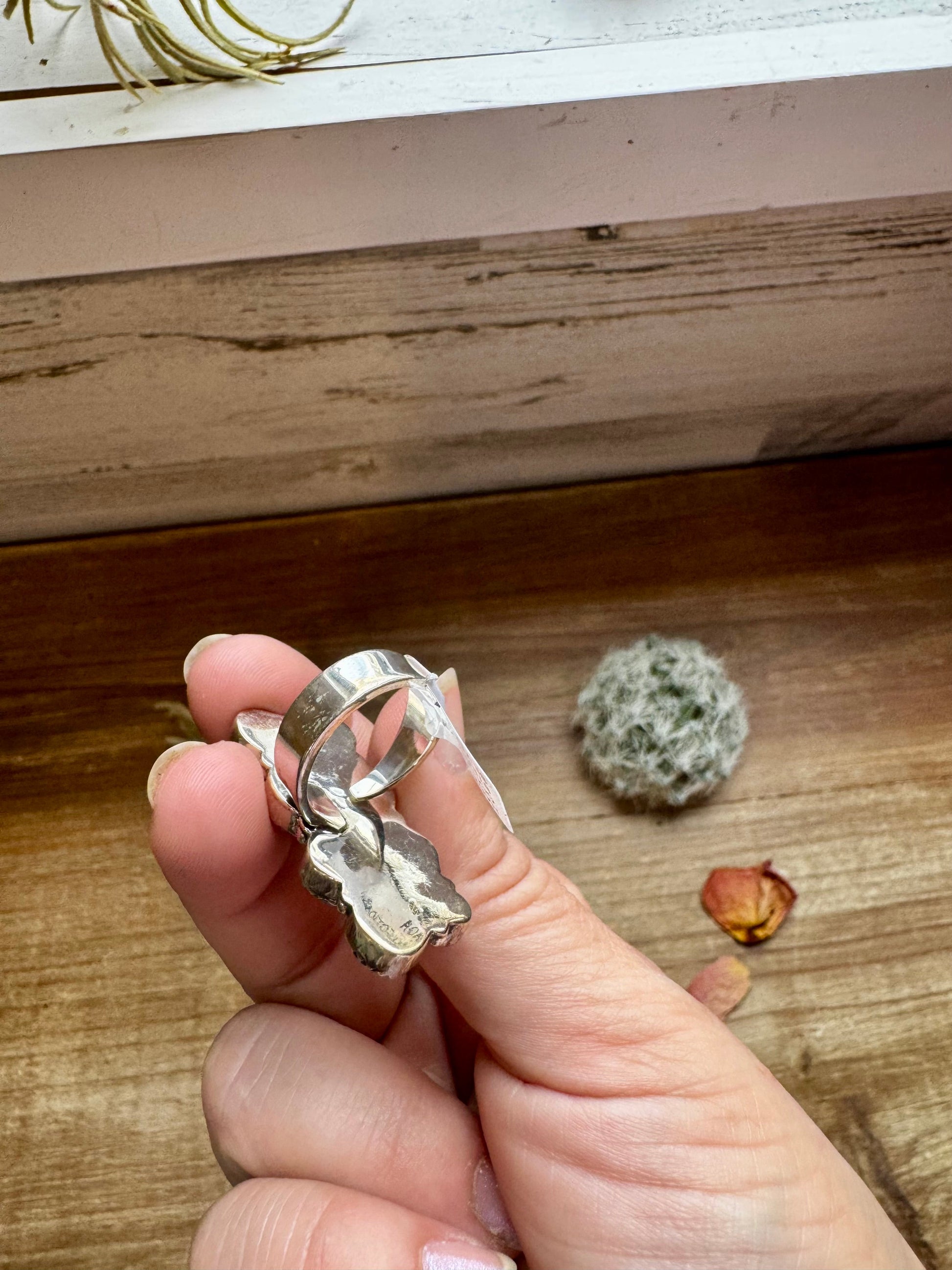 Multi Stone Ring - Size 5 - Kingman turquoise, Wild horse and sterling silver