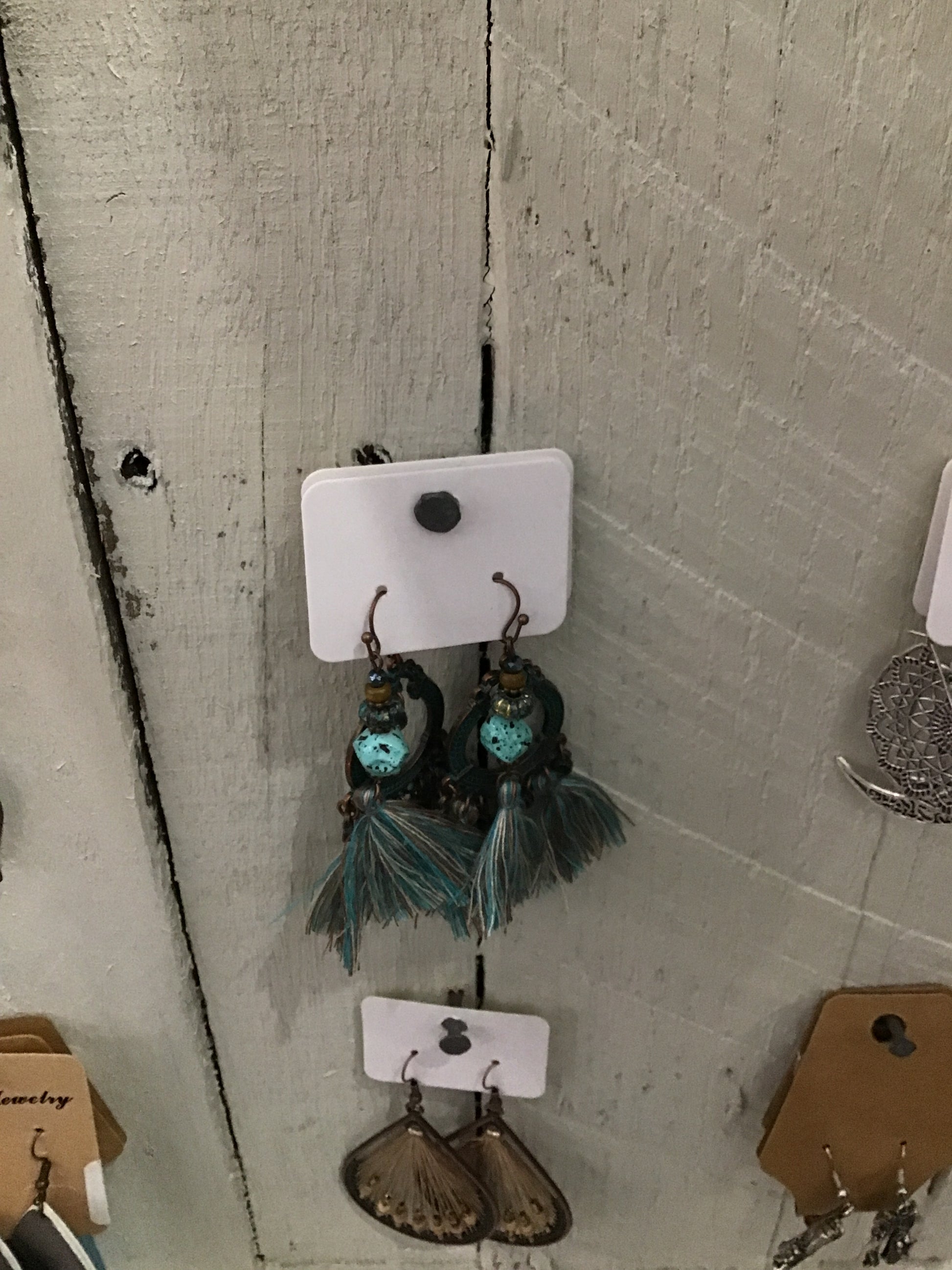 Stringy turquoise earrings