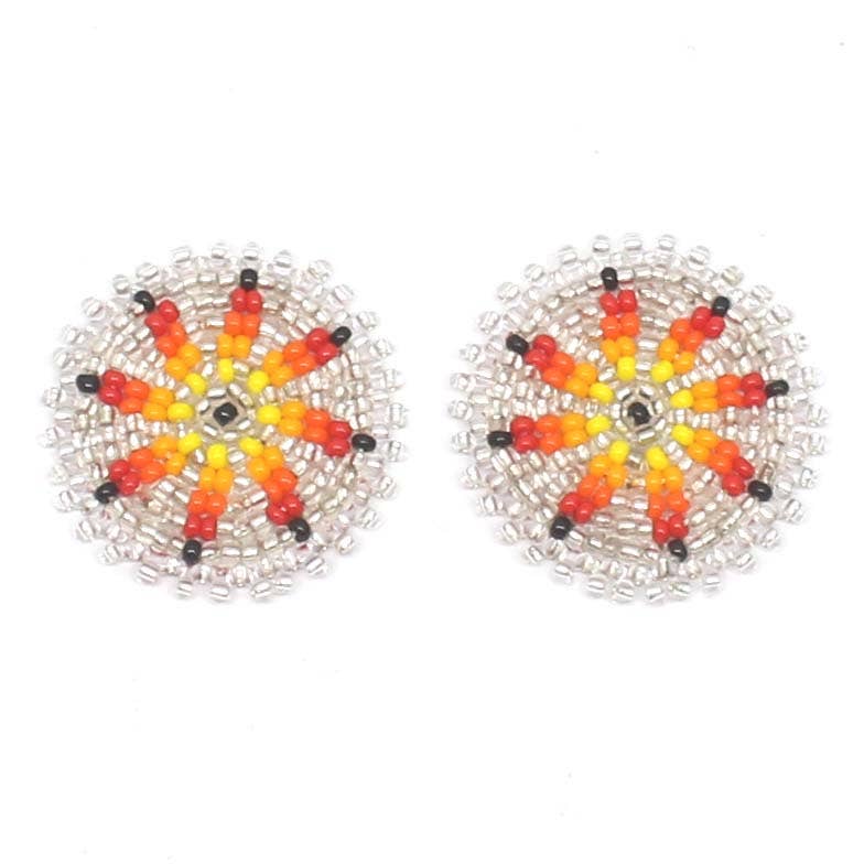 Silver rosette Studs