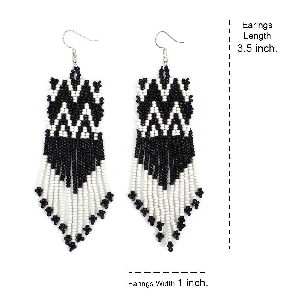 Chevron Black  Earrings
