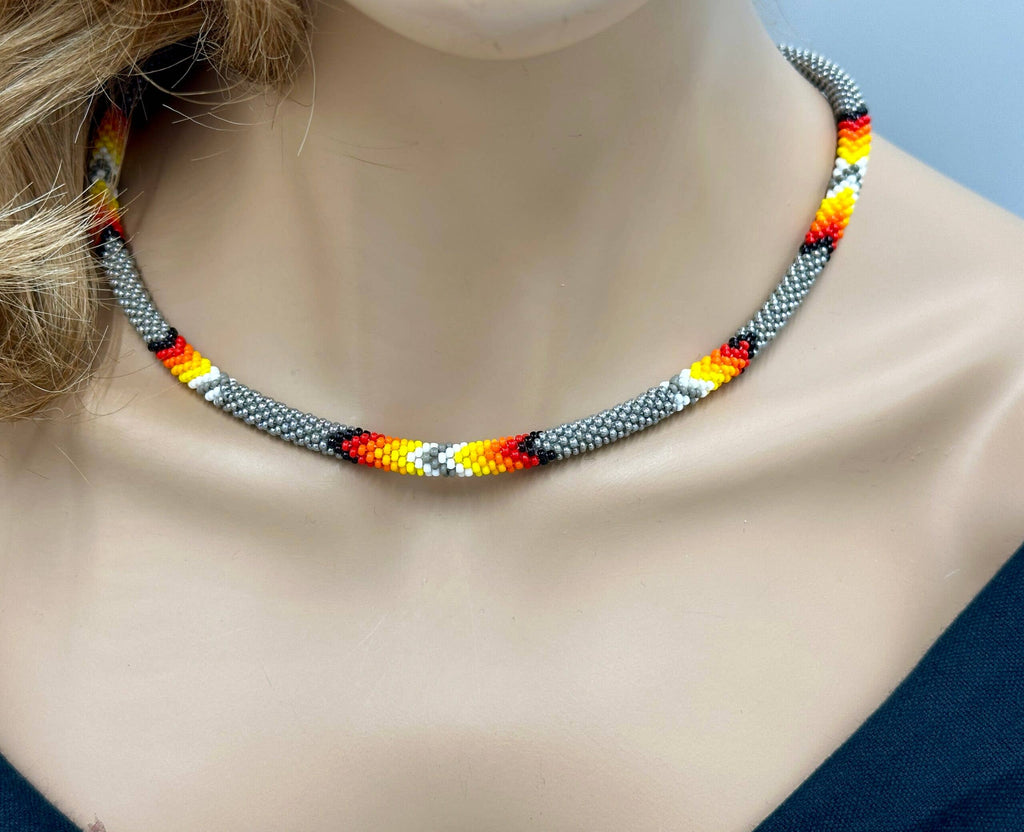 Gray Rope necklace