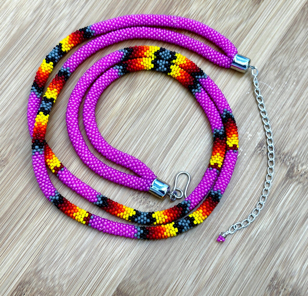 Magenta 2Rope necklace