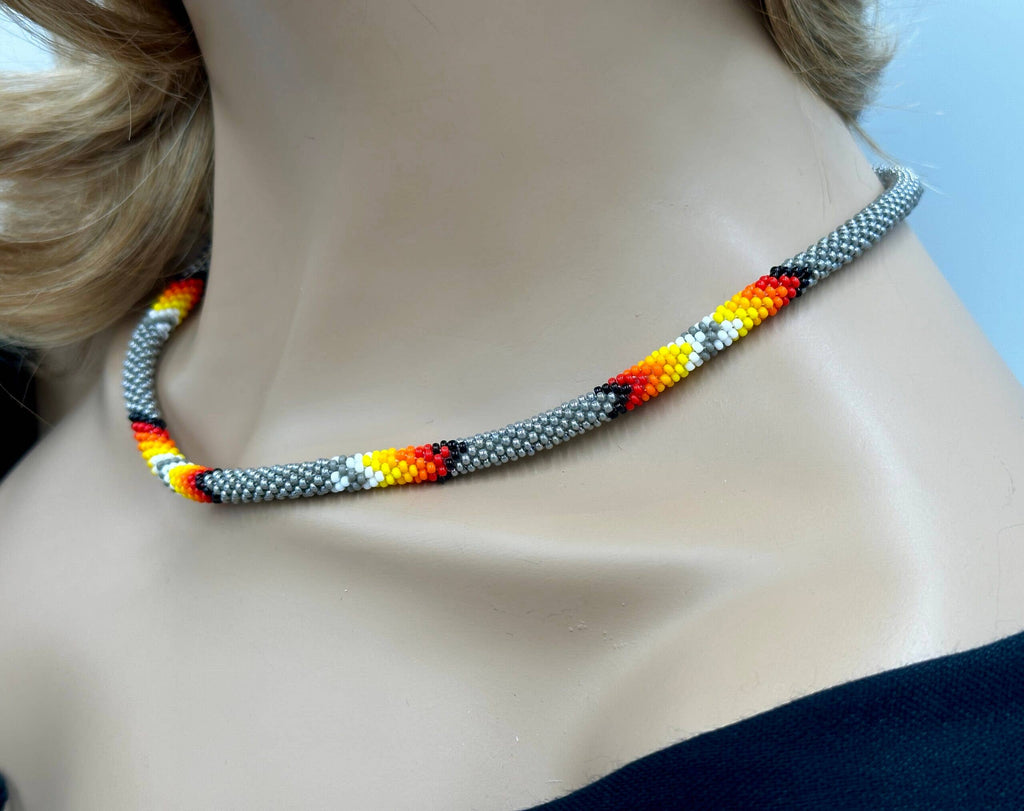 Gray Rope necklace