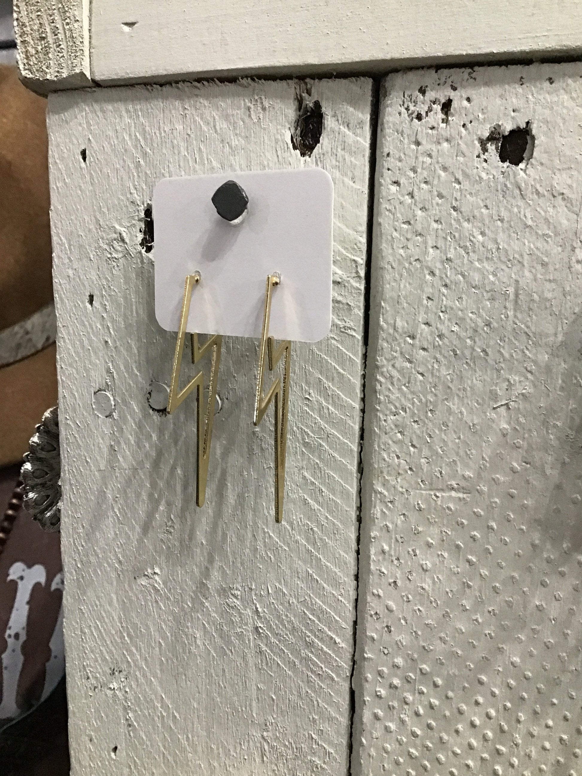 Lightning bolt earrings