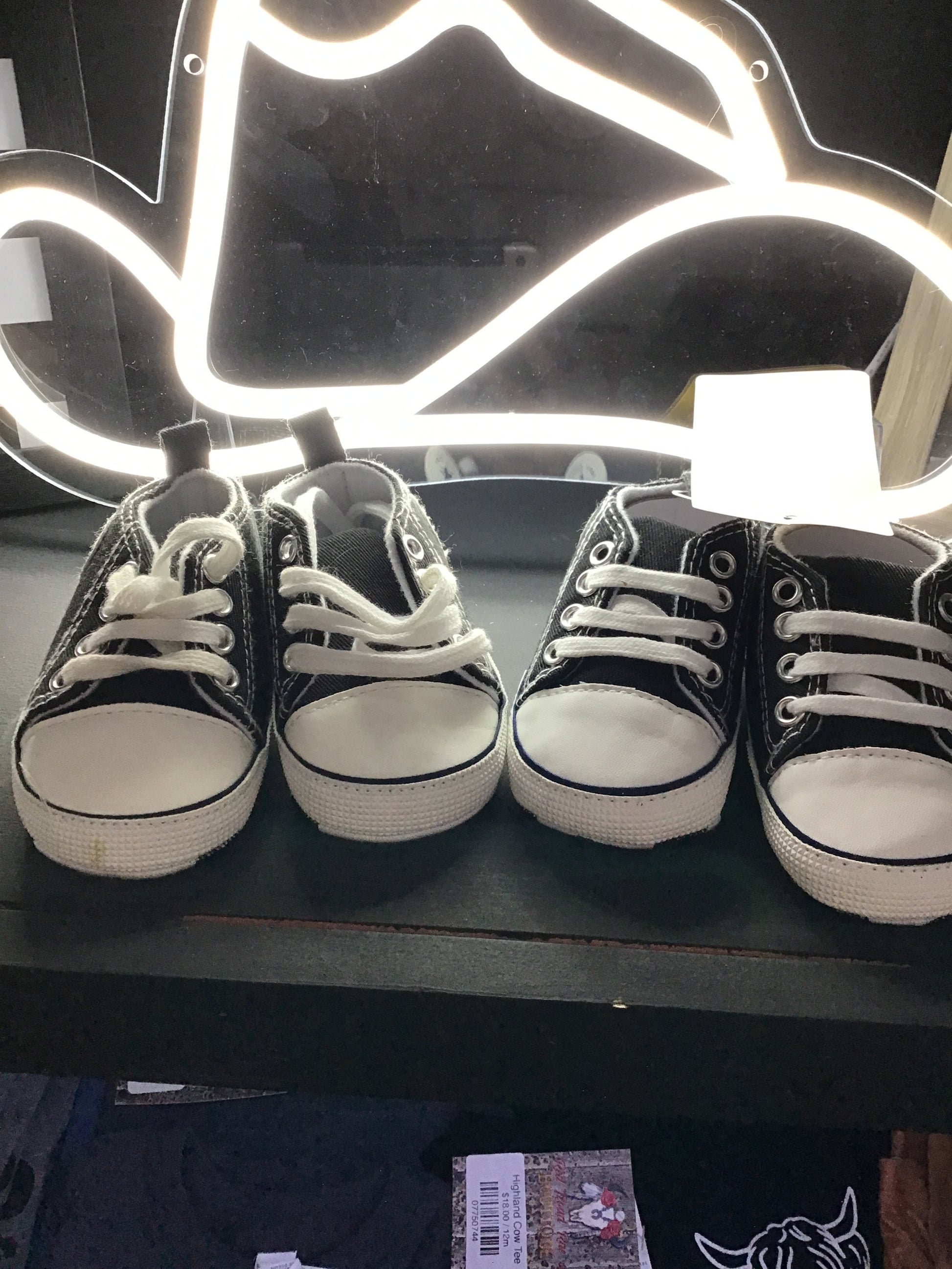 Black Infant Star Sneaker