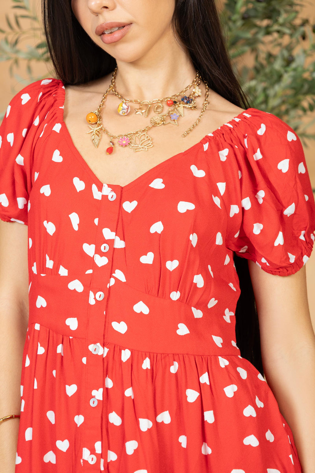 Heart of My Heart A-Line Dress  In Red