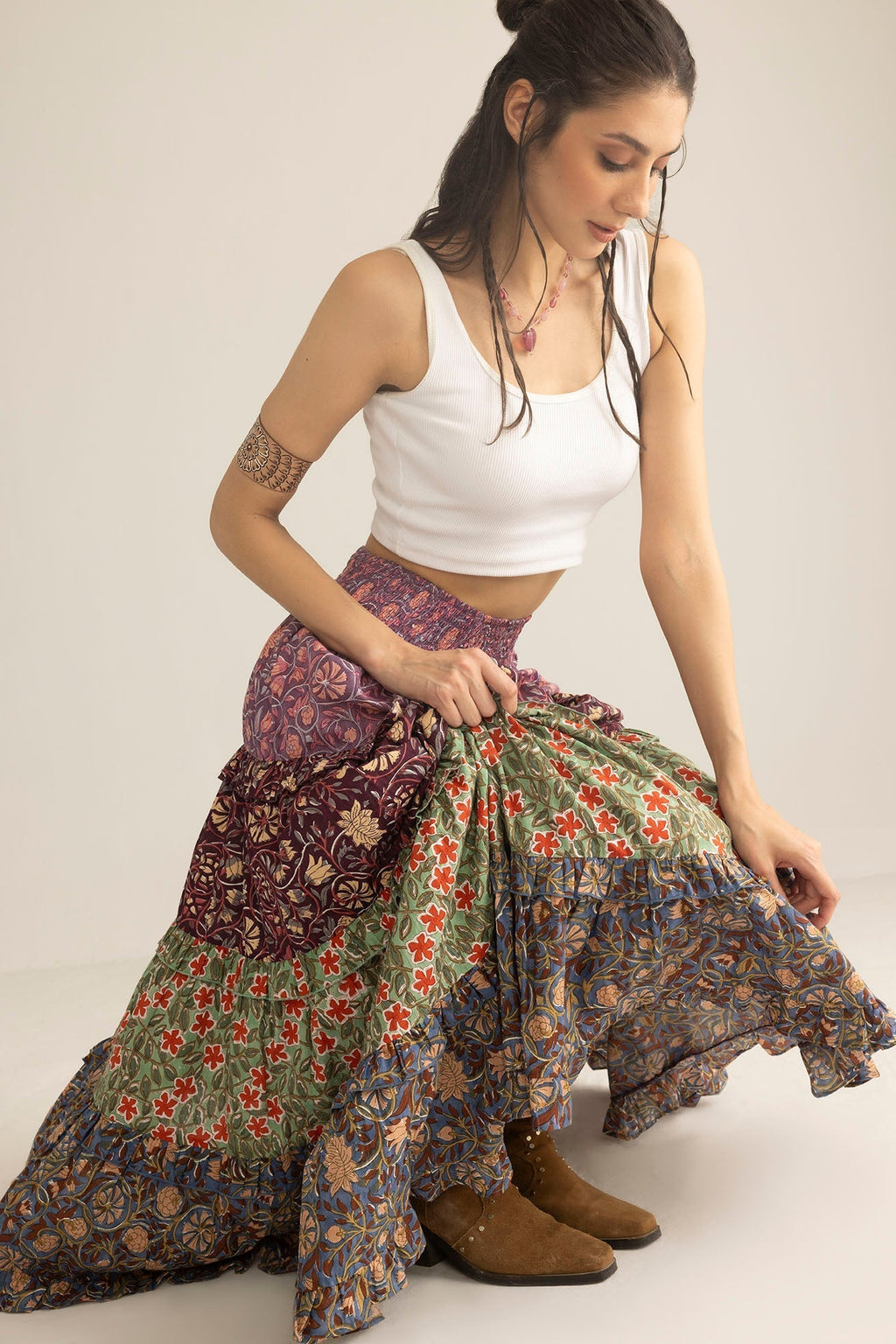 Kismet Patchplay Skirt in Mix-Match Print