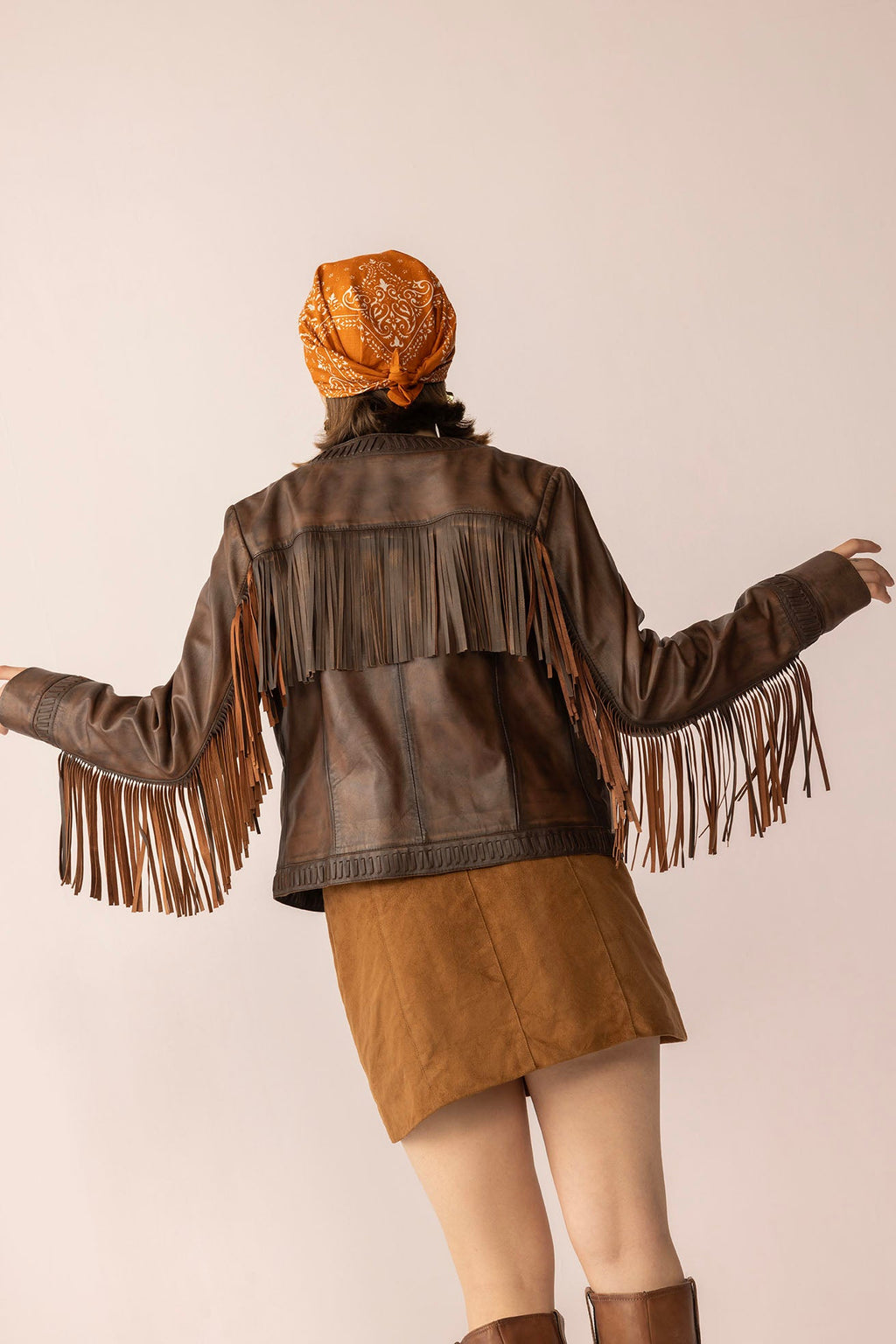 The Outlaw Edit Leather Jacket in Dusk Brown