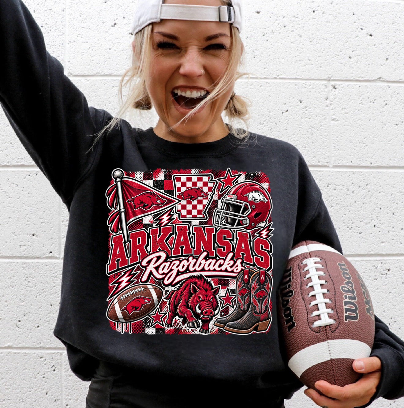 College Game Day T-Shirt | Choose Your Team | Black Gildan Softstyle
