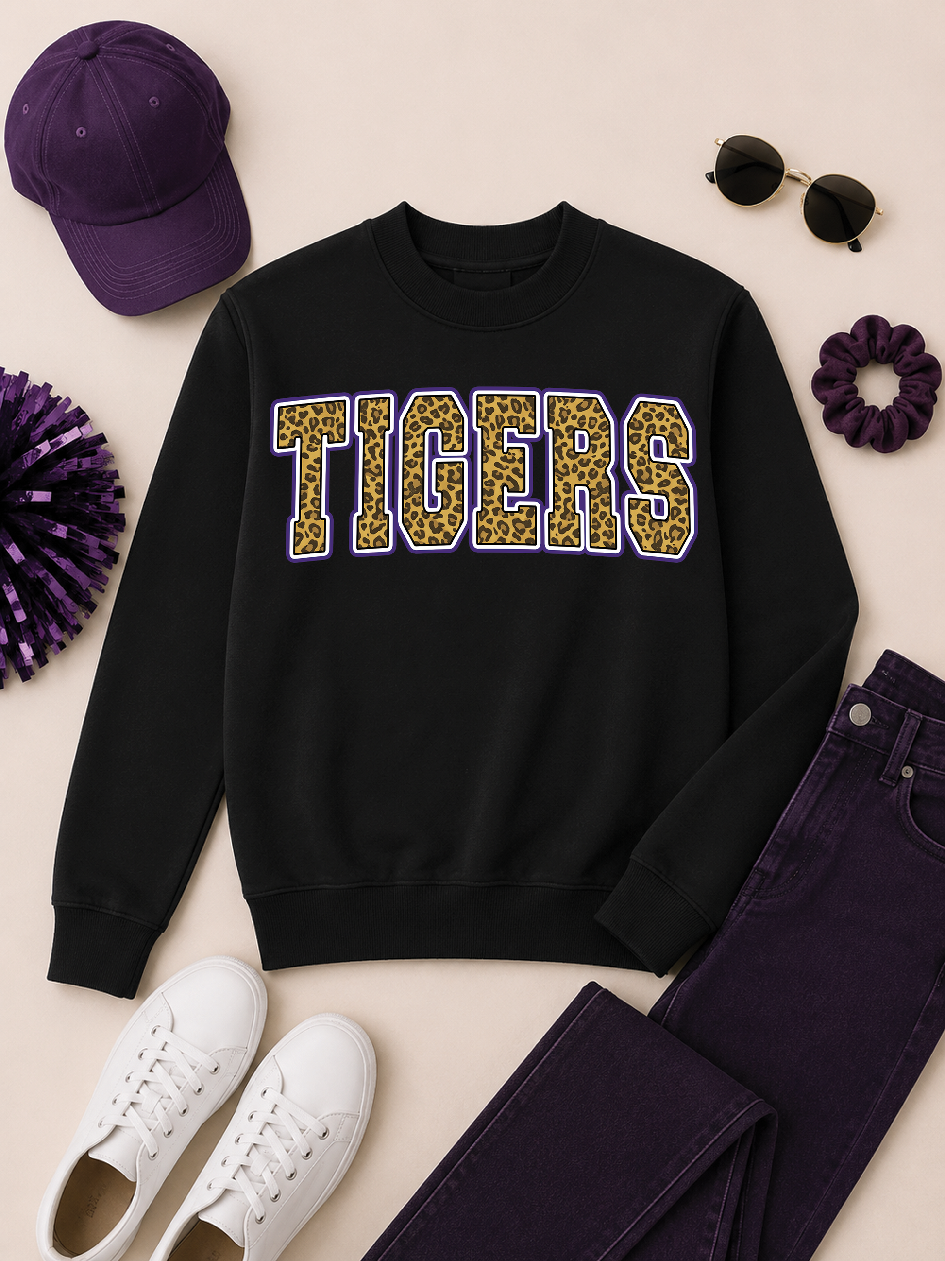 Game Day Block Graphic Mock Neck Sweatshirt