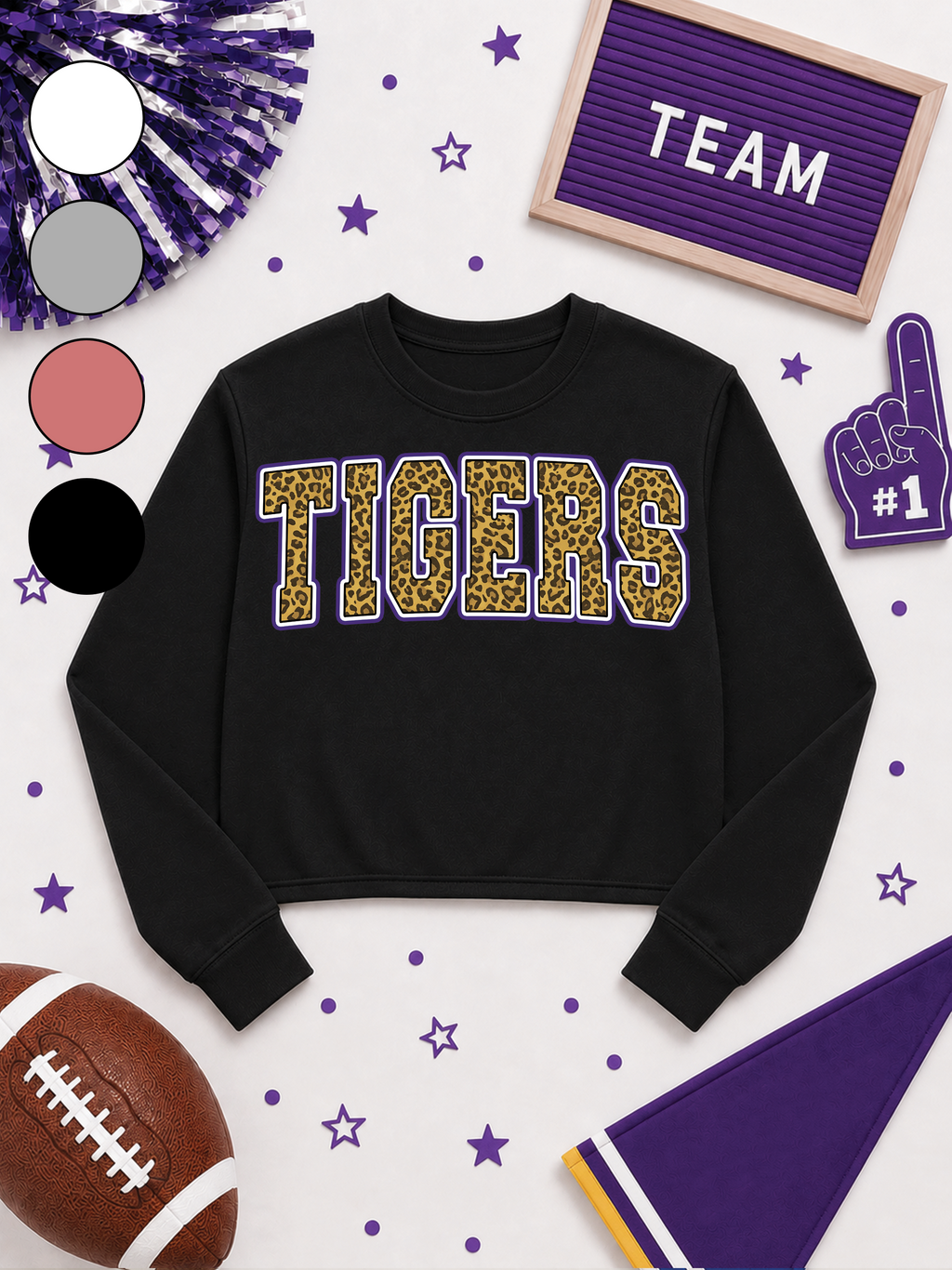 Game Day Block Graphic Cropped Sweatshirt