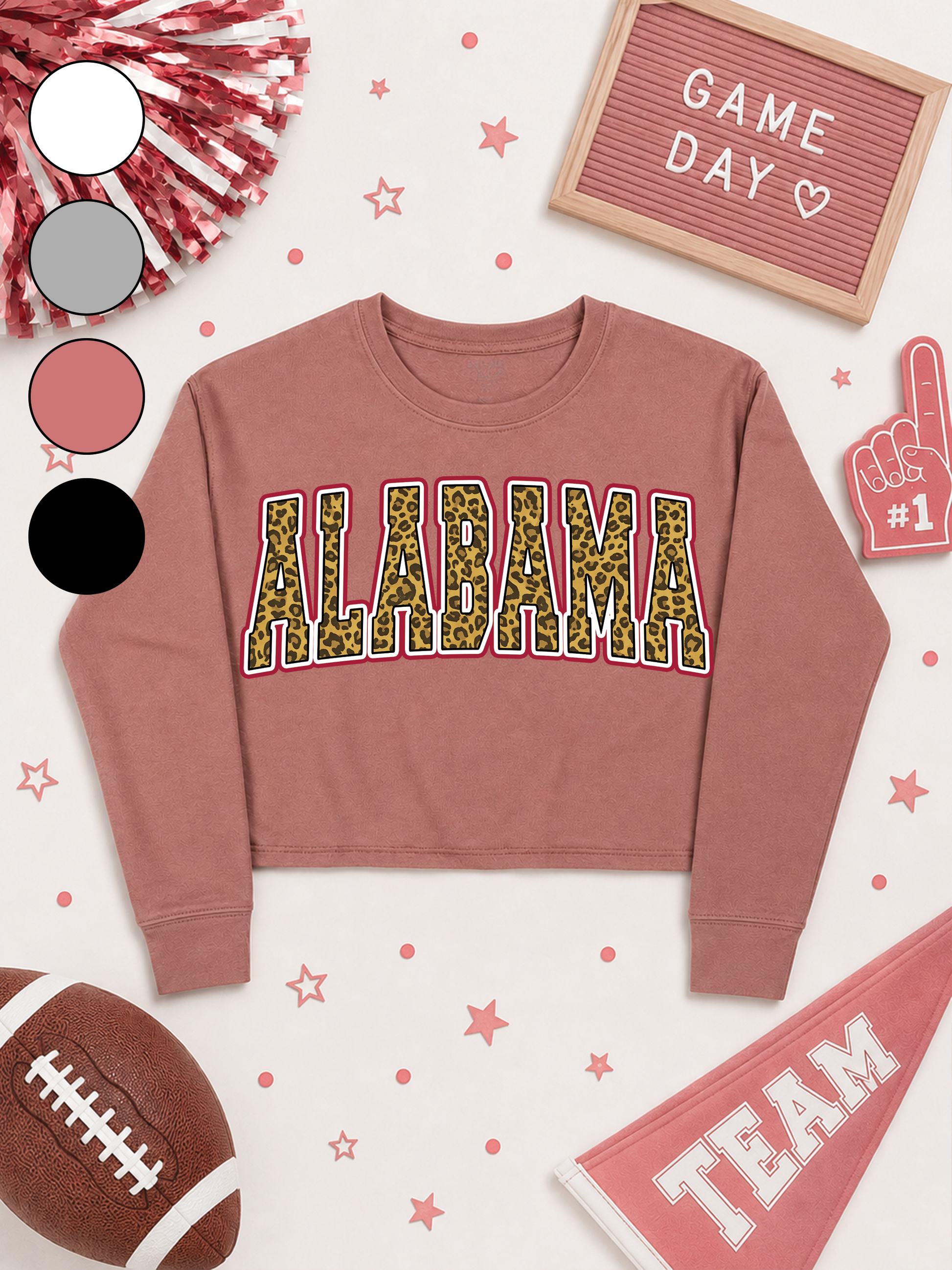 Game Day Block Graphic Cropped Sweatshirt