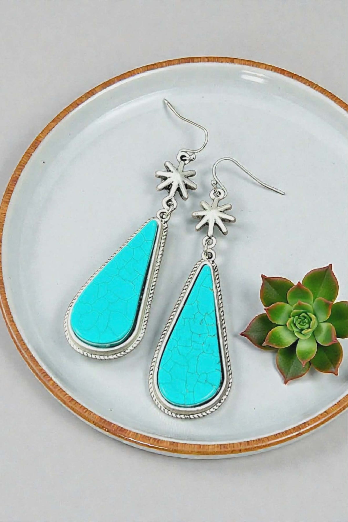 Turquoise Spur Earrings