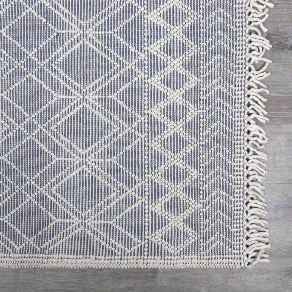 Ramsbury Denim Blue Wool Rug