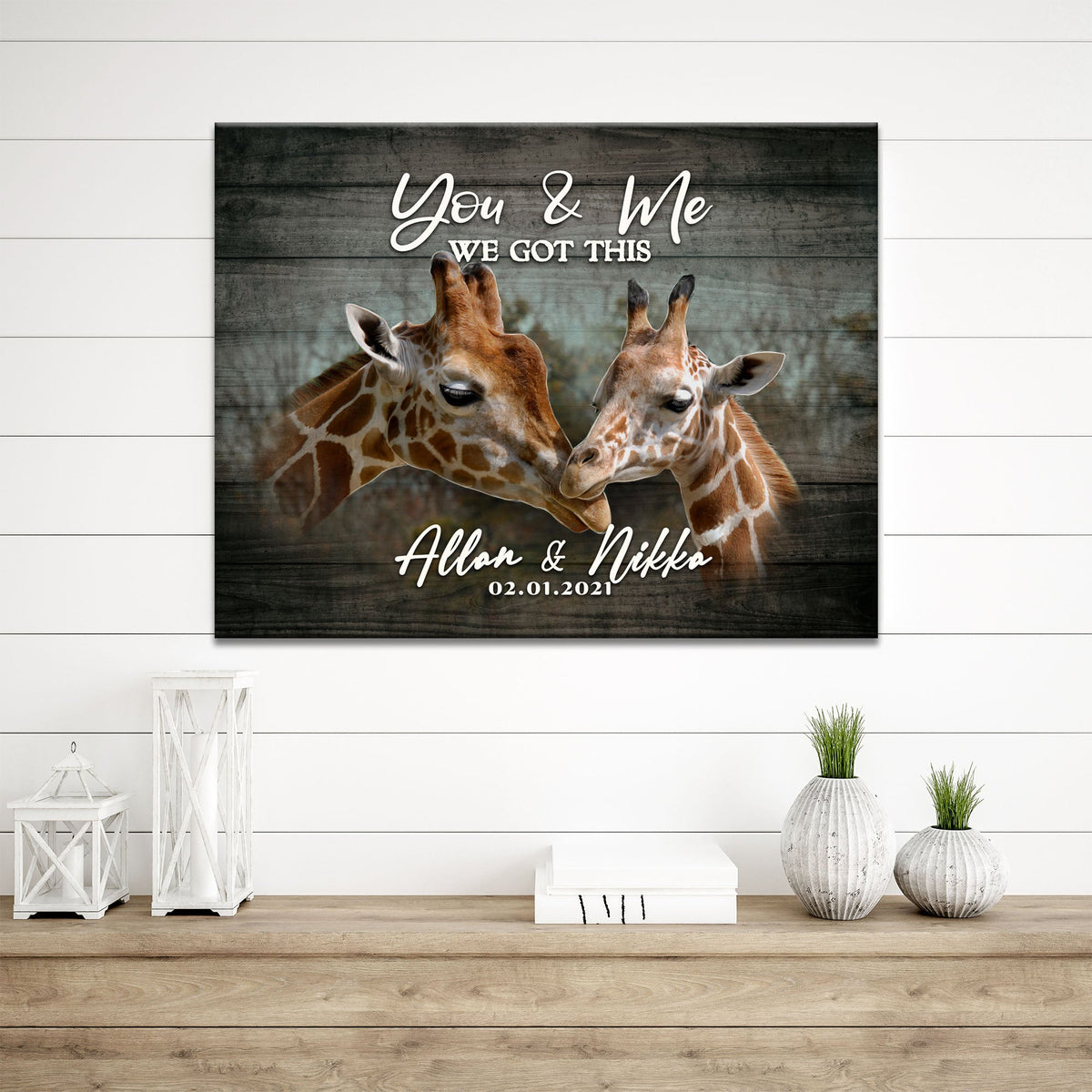 We Got This Couple Giraffe Sign