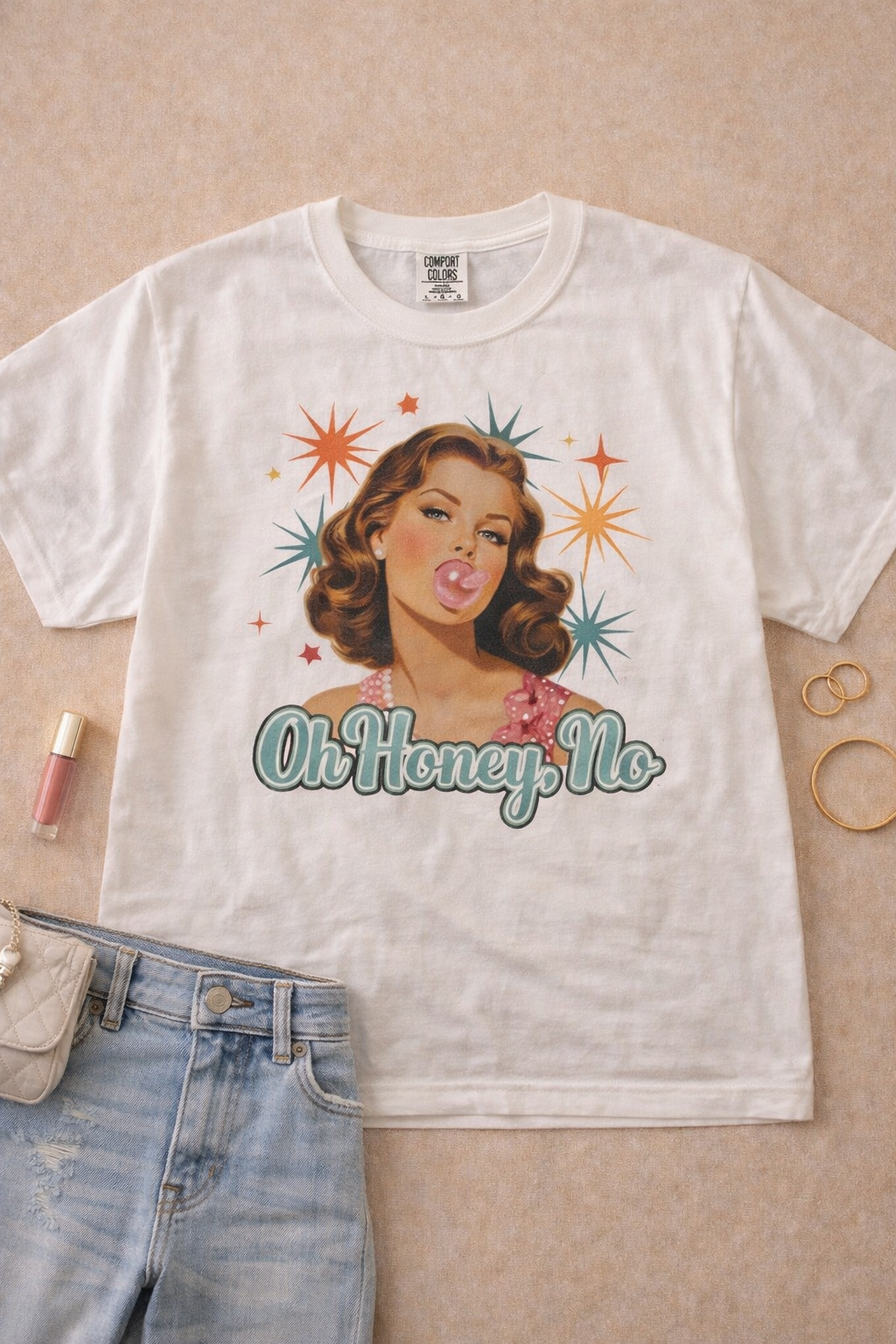 Oh Honey, No Comfort Color Graphic T-shirt