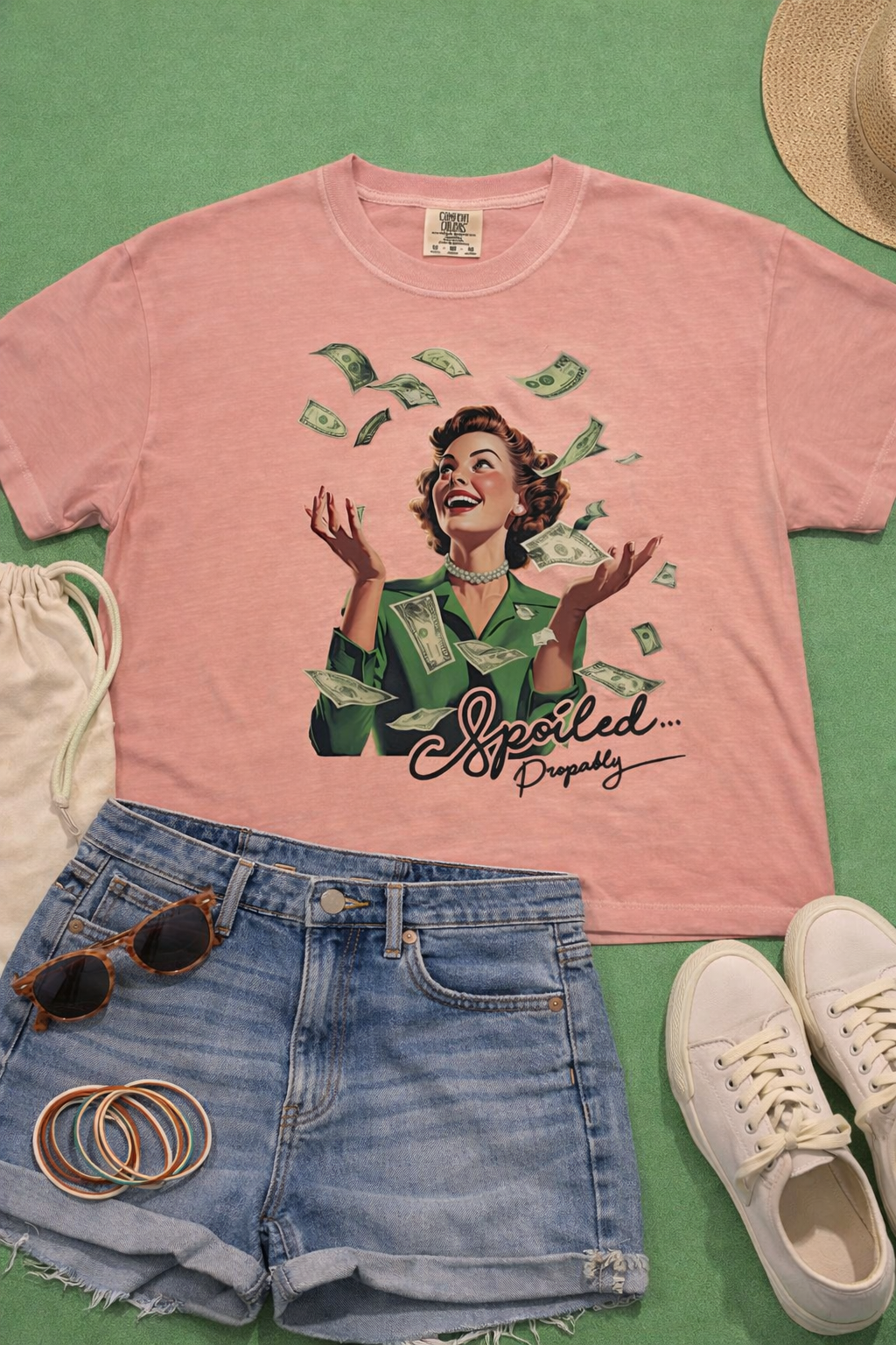 Spoiled... Probably Comfort Color Graphic Boxy Tee