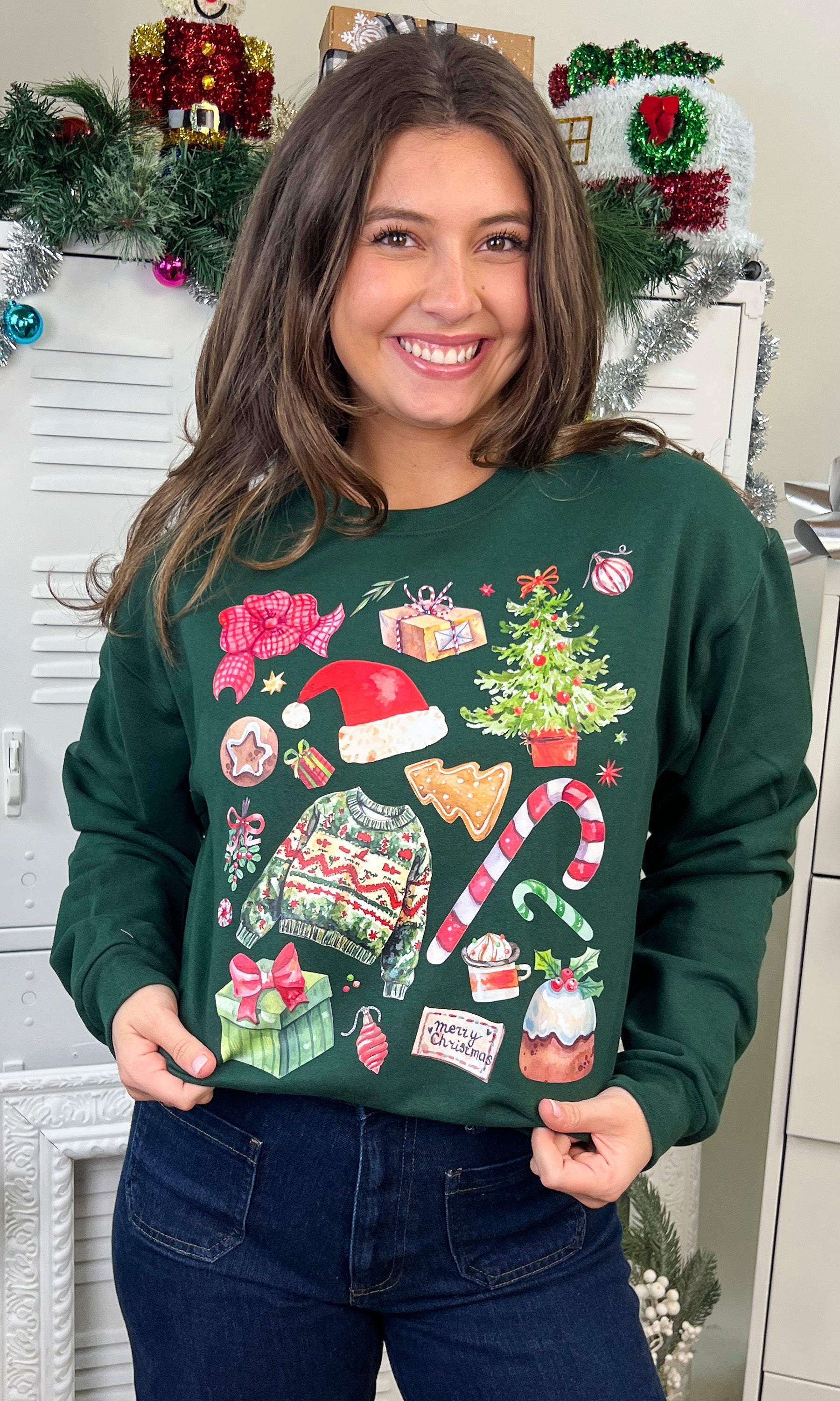 Christmas Collage Graphic Sweatshirt